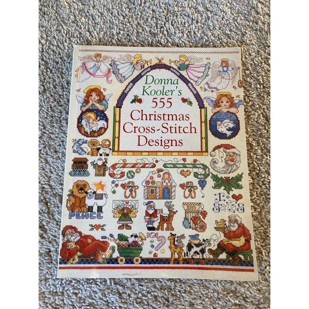 Vintage DIY Cross Stitch Book Donna Kooler's 555 Christmas Designs 2000